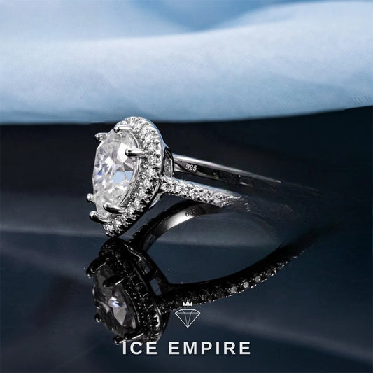 Iced Out 925 Silver Moissanite Ring