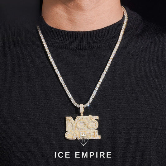 Iced Out Baguette Rose Gold Plated Pendant