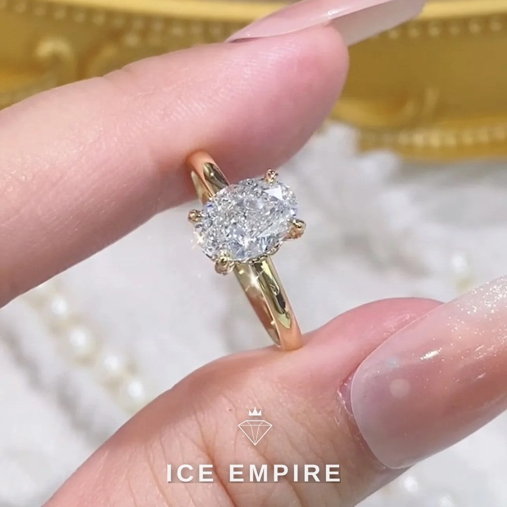 Iced Out Gold Plated Lab Grown Diamond Ring