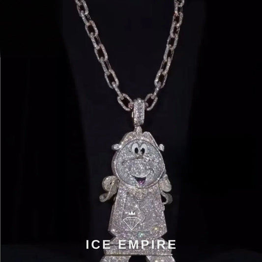 Iced Out 925 Silver Moissanite Pendant