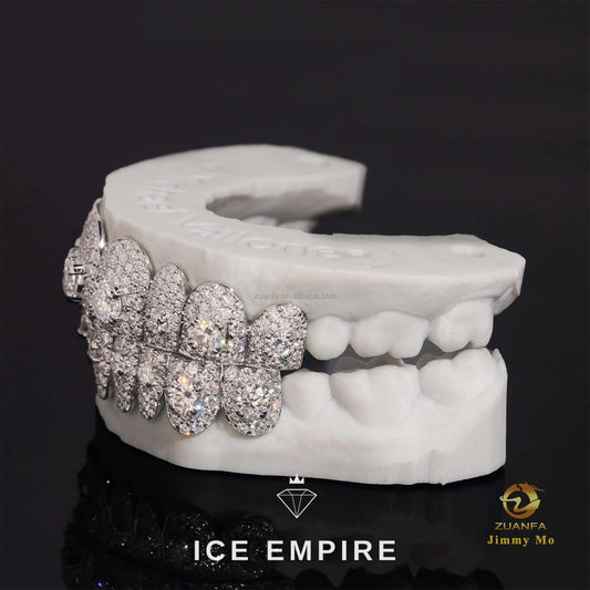 Iced Out Gold Plated Moissanite Grillz