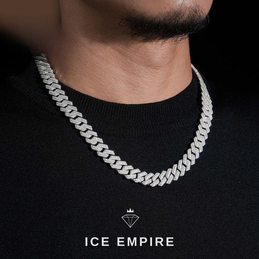 Iced Out Rose Gold Plated Moissanite Cuban Chain