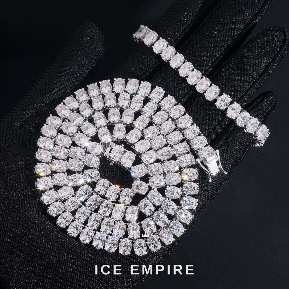 Iced Out Rose Gold Plated Moissanite Cuban Chain