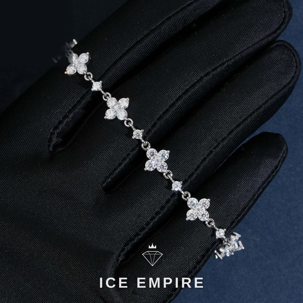 Iced Out 925 Silver Moissanite Bracelet