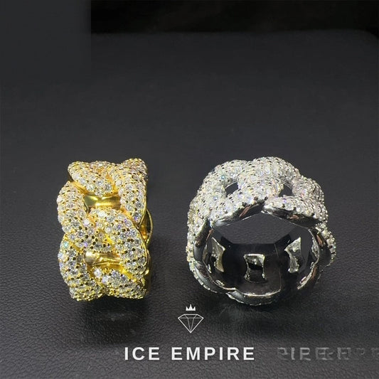 Iced Out 925 Silver Moissanite Cuban Chain