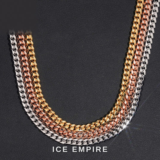 Iced Out Rose Gold Plated Cuban Chain