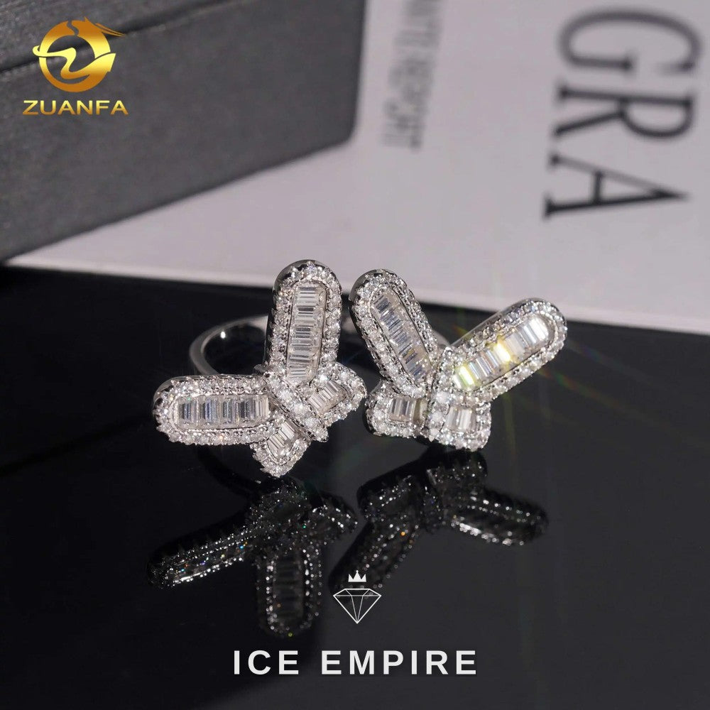 Iced Out Baguette Gold Plated Moissanite Ring