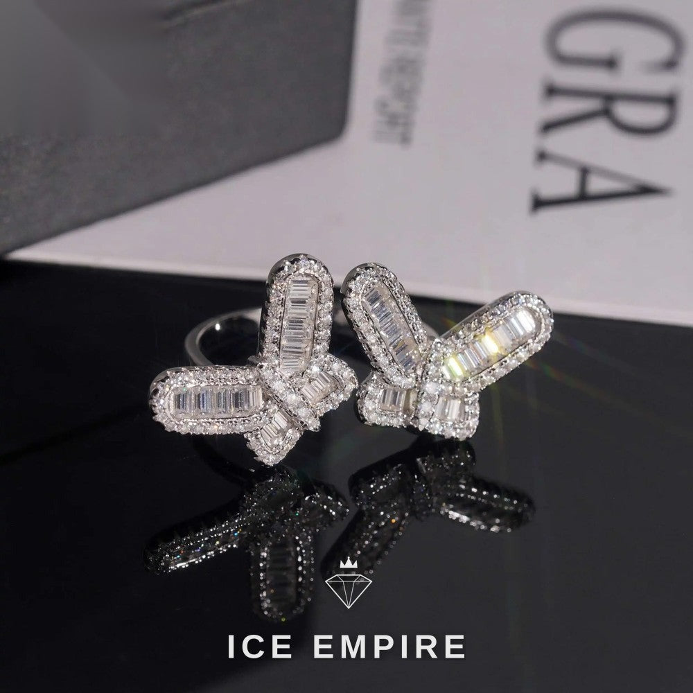 Iced Out Baguette Gold Plated Moissanite Ring
