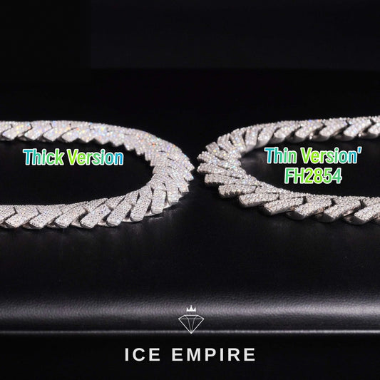 Iced Out Rose Gold Plated Moissanite Cuban Chain