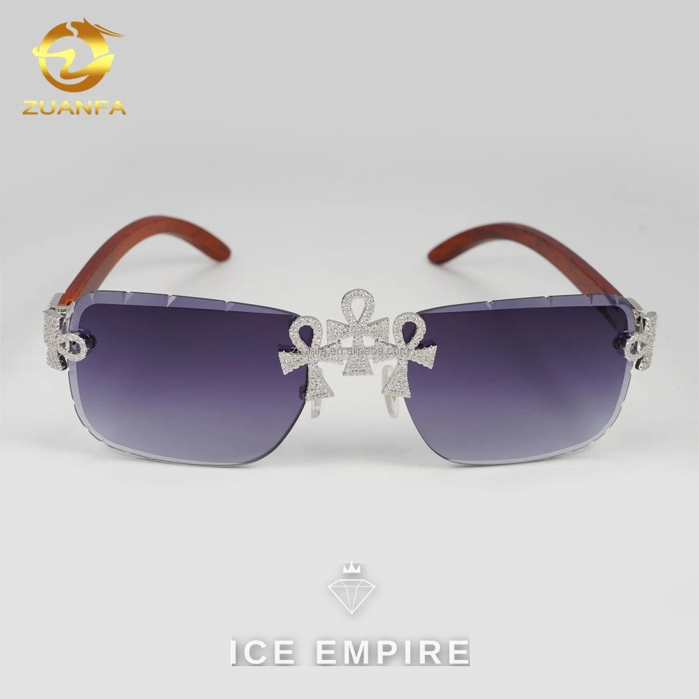 Iced Out 925 Silver Moissanite Glasses