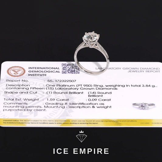 Iced Out 925 Silver Lab Grown Diamond Wedding Band