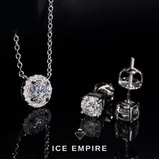 Iced Out Cluster 925 Silver Moissanite Pendant