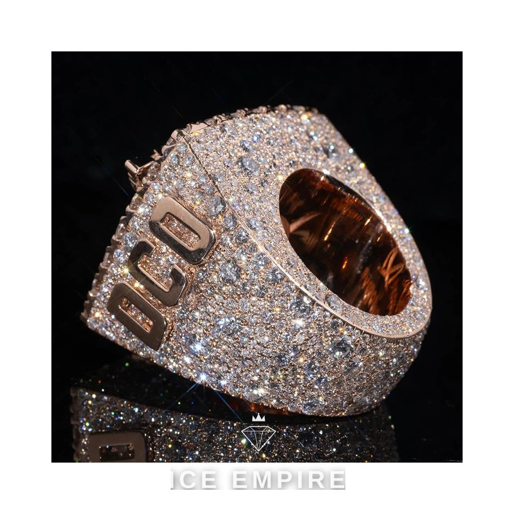 Iced Out Gold Plated Moissanite Ring