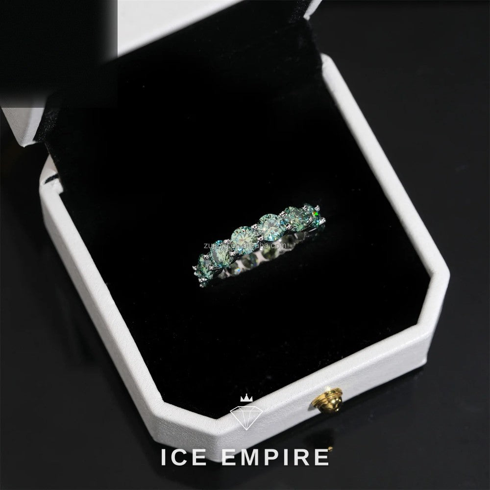 Iced Out 925 Silver Moissanite Ring