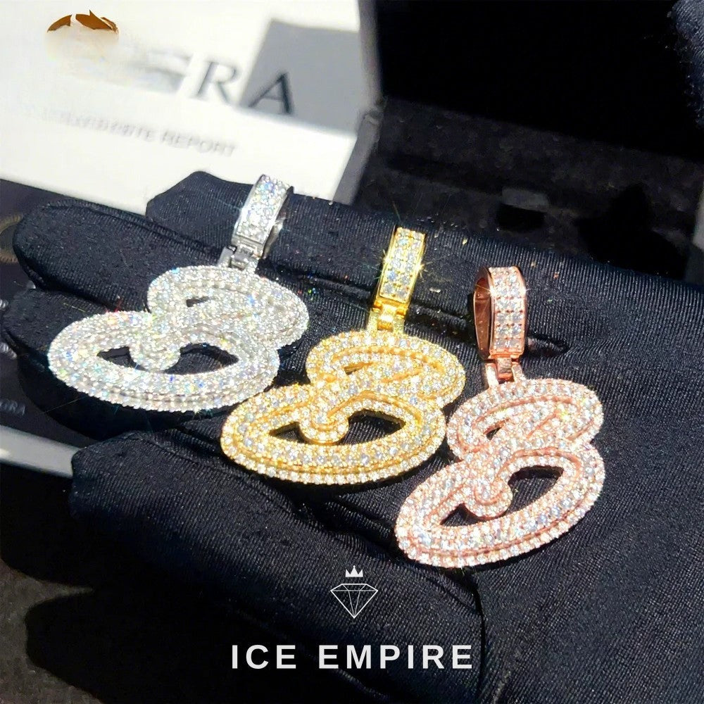 Iced Out 925 Silver Pendant