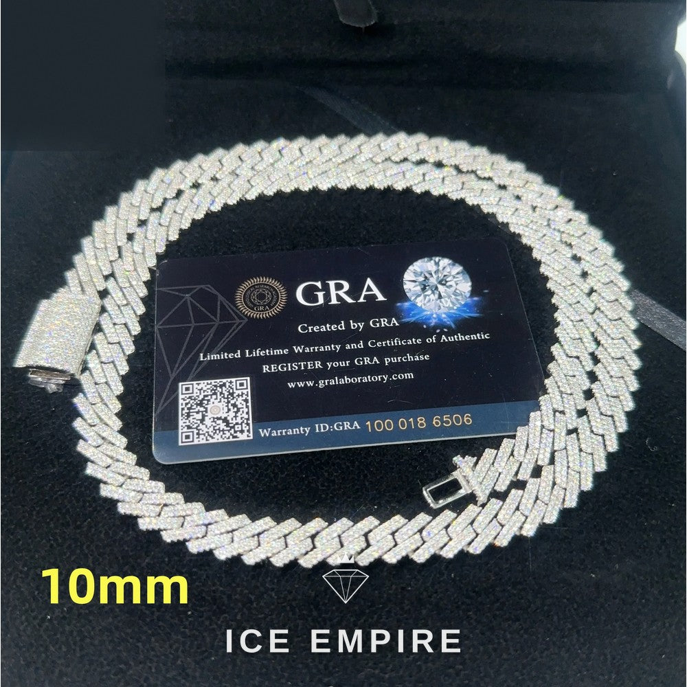 Iced Out Rose Gold Plated Moissanite Cuban Chain