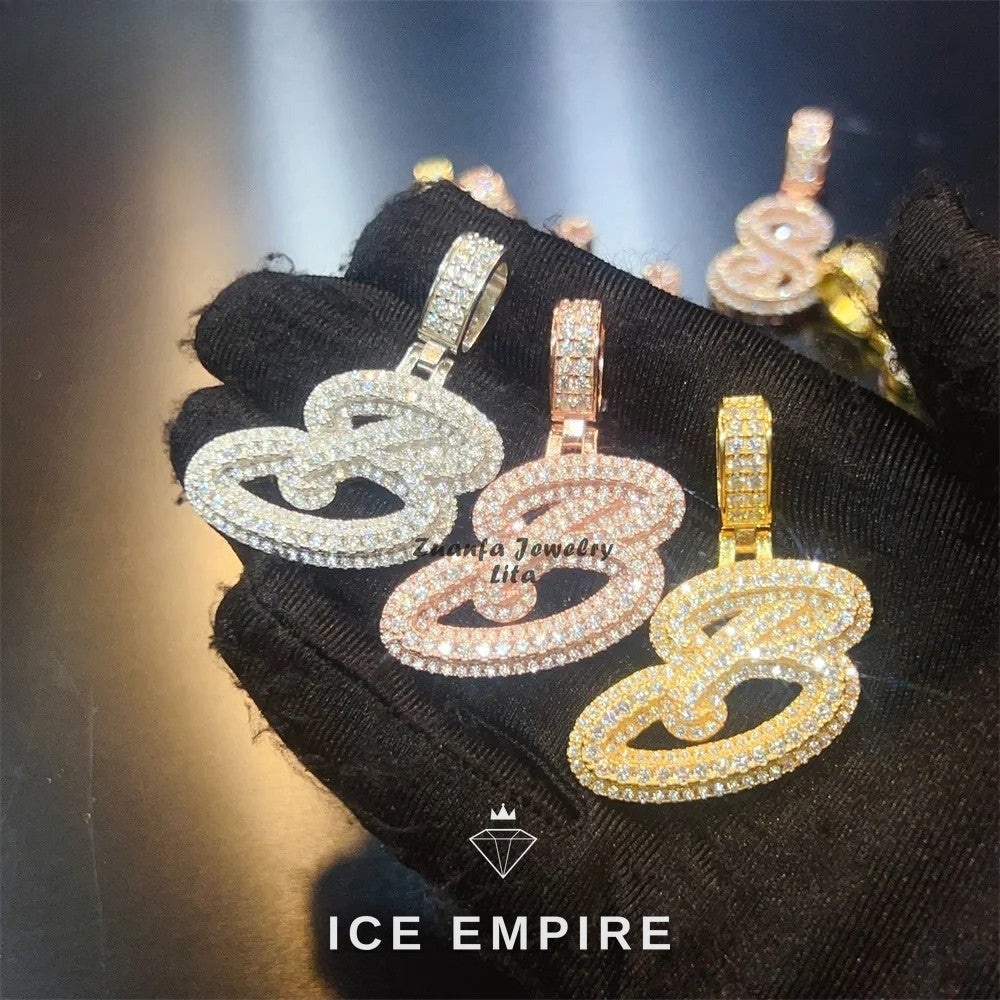 Iced Out 925 Silver Pendant