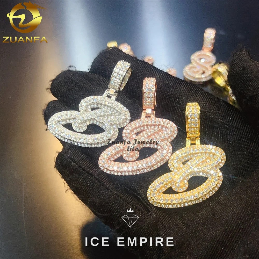 Iced Out 925 Silver Pendant