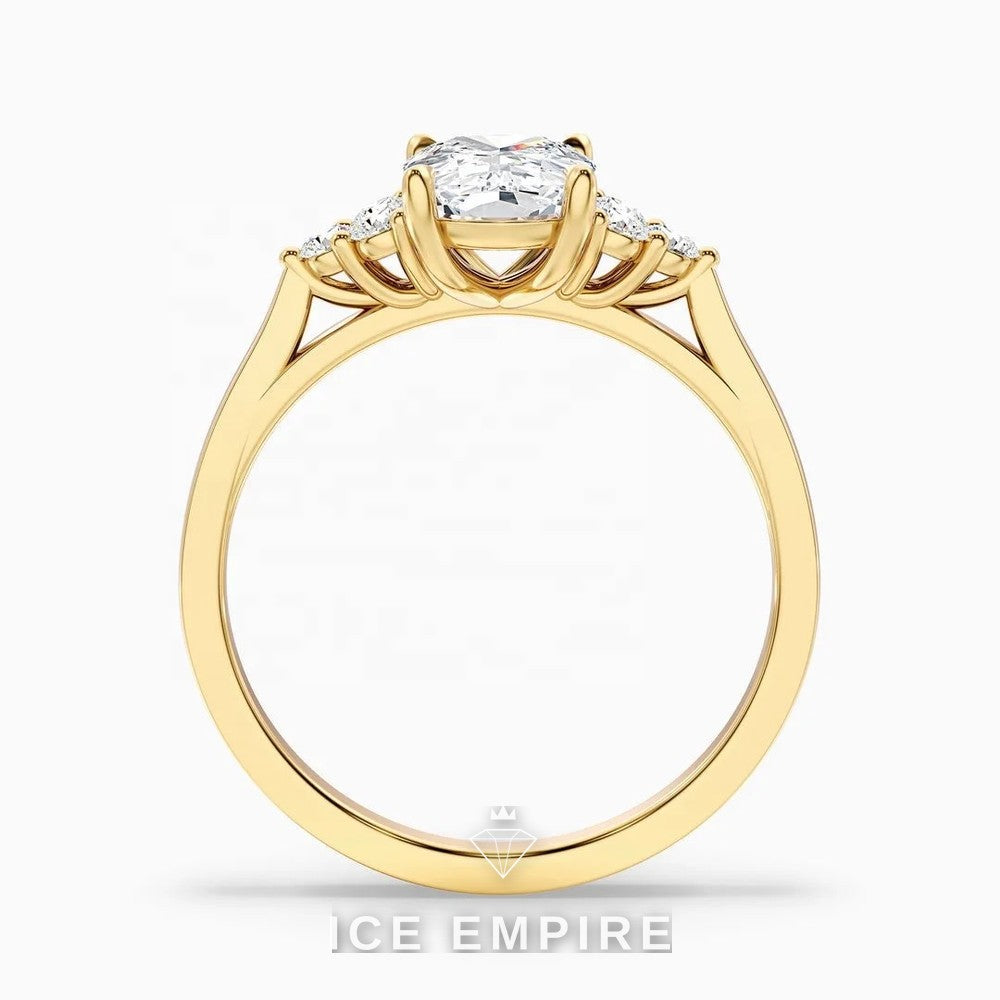 Iced Out Gold Plated Lab Grown Diamond Ring
