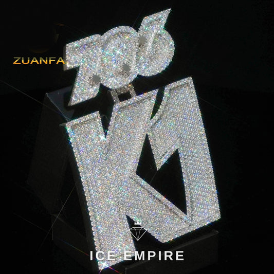 Iced Out Cross 925 Silver Moissanite Pendant