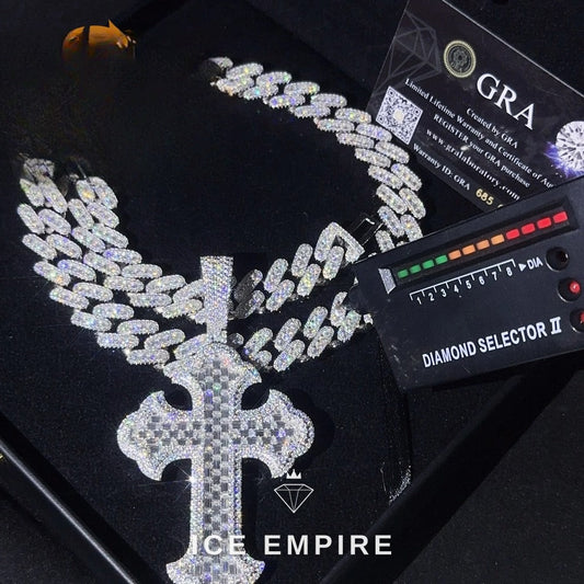 Iced Out Baguette Rose Gold Plated Cuban Chain