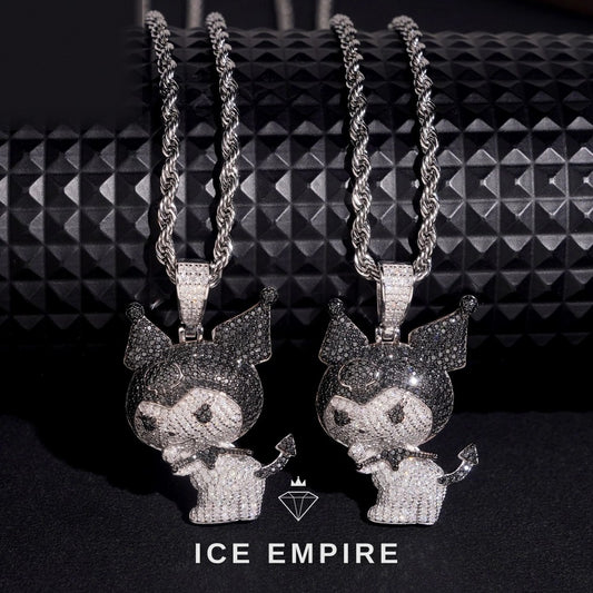 Iced Out Rose Gold Plated Moissanite Pendant