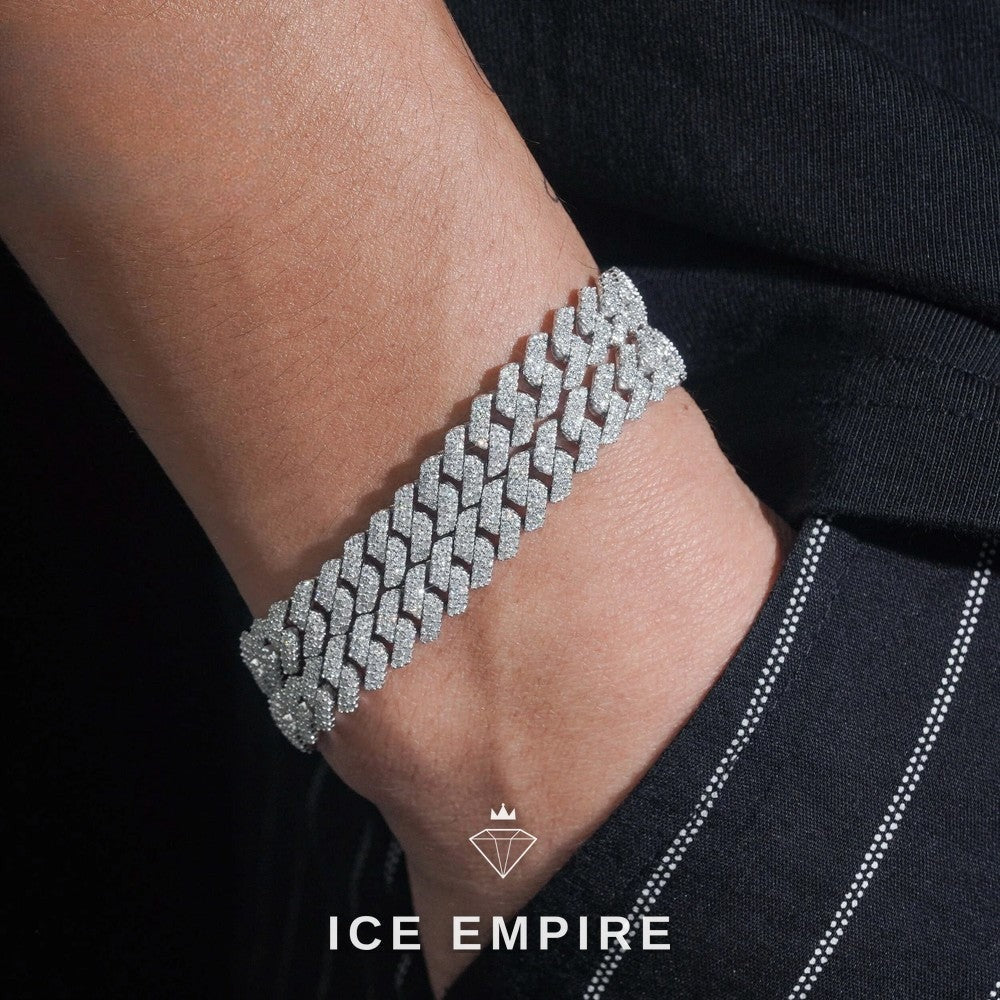Iced Out Rose Gold Plated Moissanite Cuban Chain