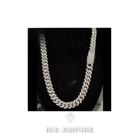 Iced Out Rose Gold Plated Moissanite Cuban Chain