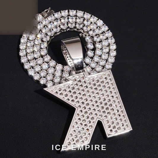 Iced Out Rose Gold Plated Moissanite Pendant