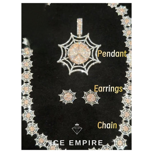 Iced Out Cross 925 Silver Moissanite Pendant
