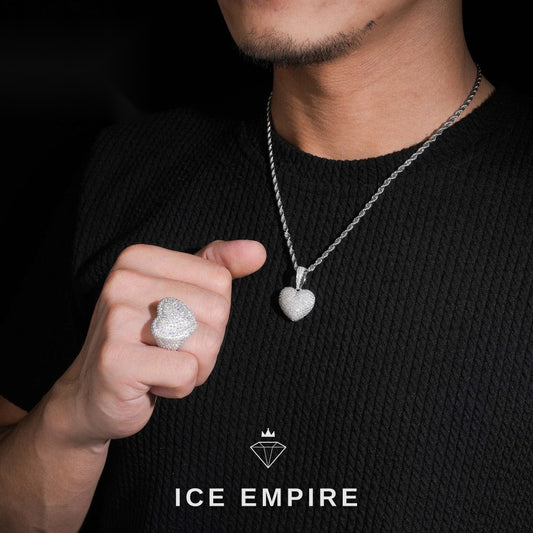 Iced Out Baguette 925 Silver Pendant