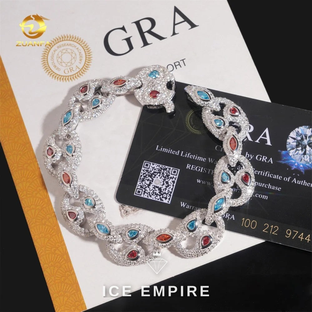 Iced Out Rose Gold Plated Moissanite Cuban Chain