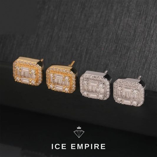 Iced Out 925 Silver Moissanite Earrings