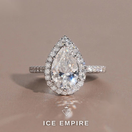 Iced Out Gold Plated Moissanite Wedding Band