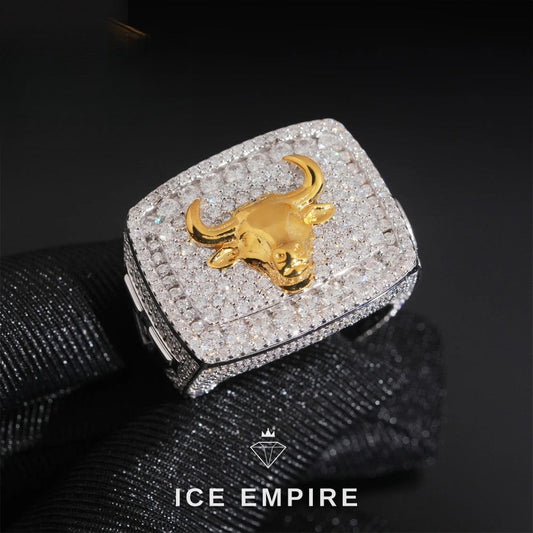 Iced Out 925 Silver Moissanite Ring