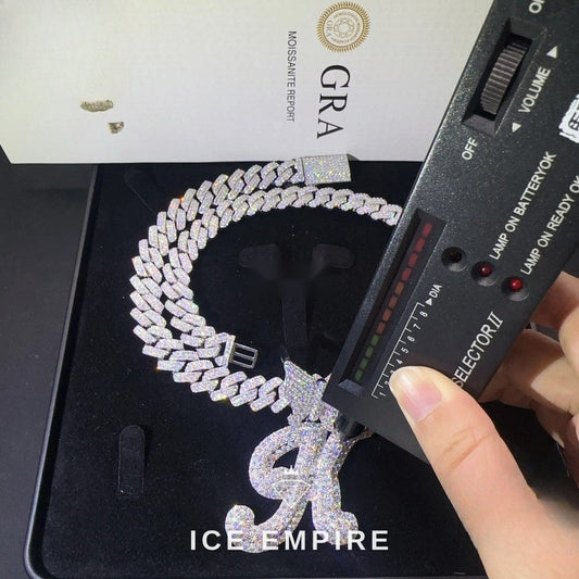 Iced Out 925 Silver Moissanite Pendant
