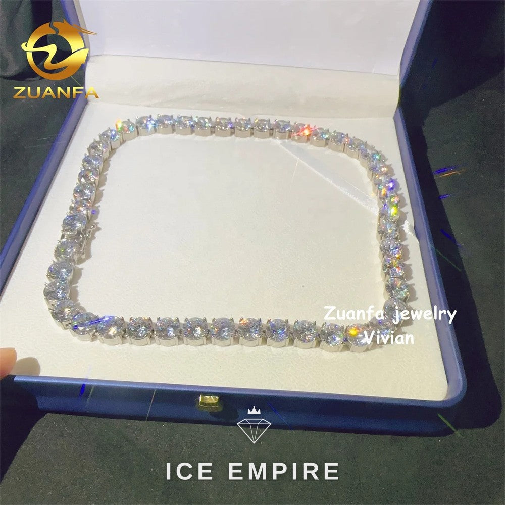 Iced Out 925 Silver Cuban Chain