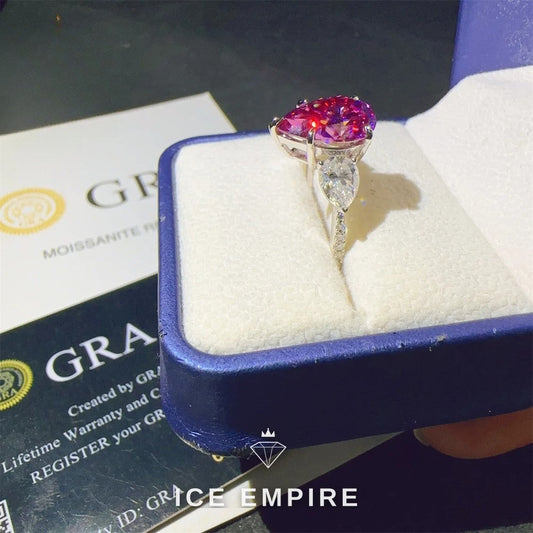 Iced Out Rose Gold Plated Moissanite Ring