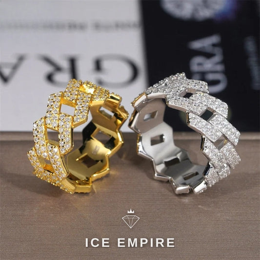 Iced Out 925 Silver Moissanite Cuban Chain