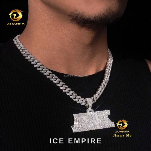 Iced Out 925 Silver Pendant