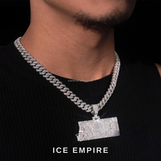 Iced Out 925 Silver Pendant