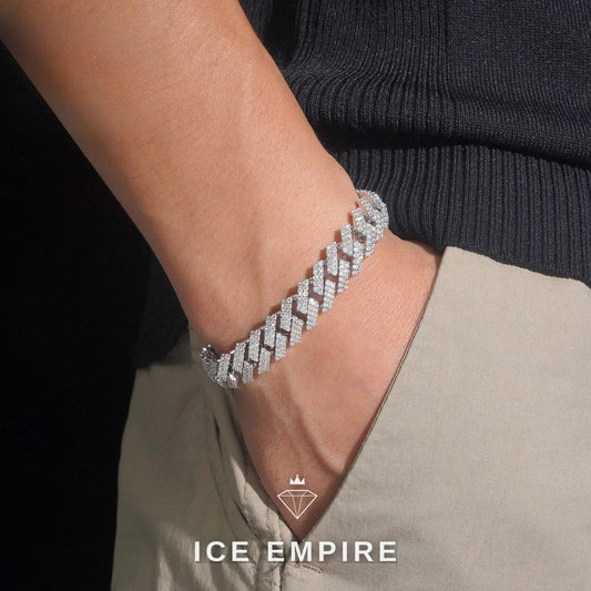 Iced Out Rose Gold Plated Moissanite Cuban Chain