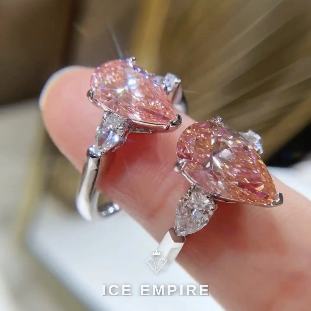 Iced Out 10K Gold Lab Grown Diamond Ring