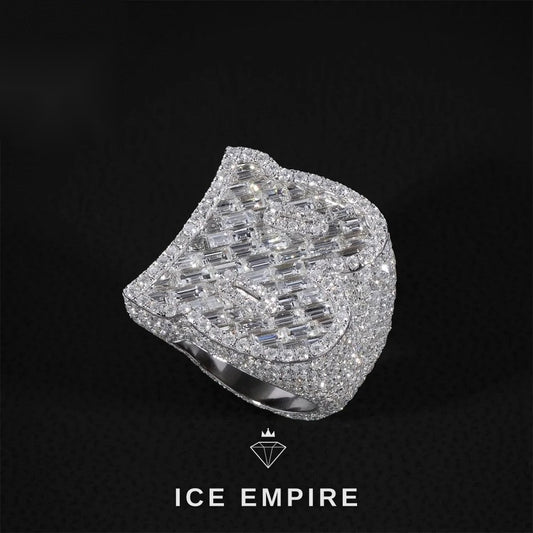 Iced Out Rose Gold Plated Moissanite Ring