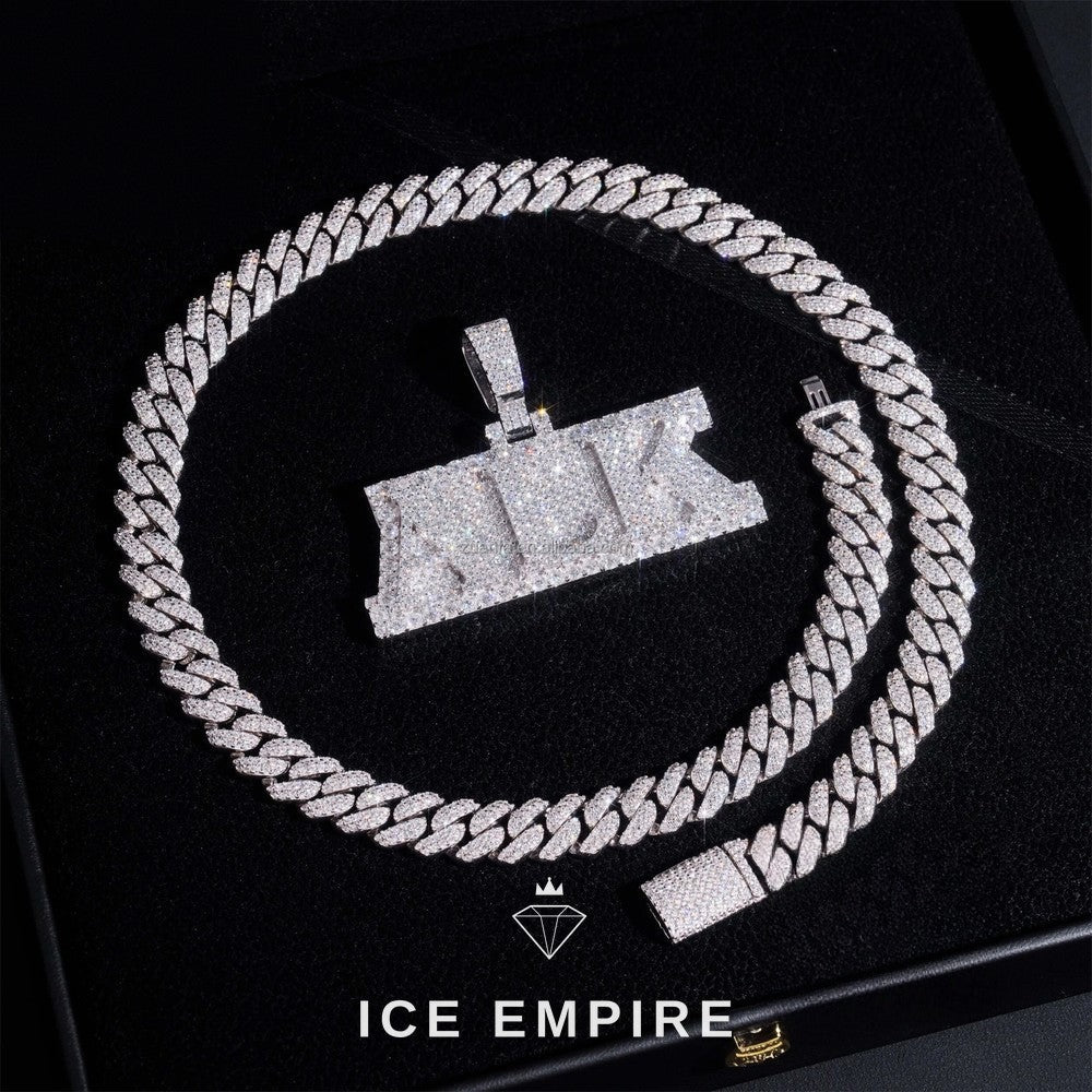 Iced Out 925 Silver Pendant
