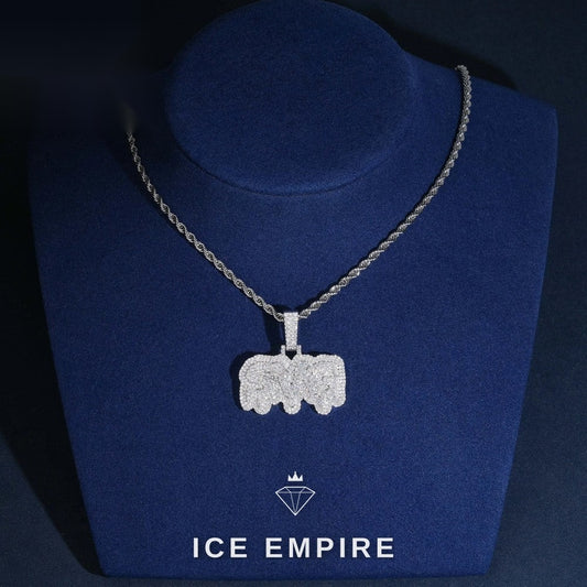 Iced Out Rose Gold Plated Moissanite Pendant