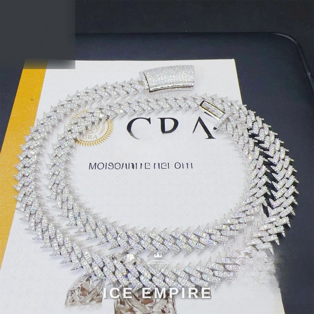 Iced Out Gold Plated Moissanite Cuban Chain