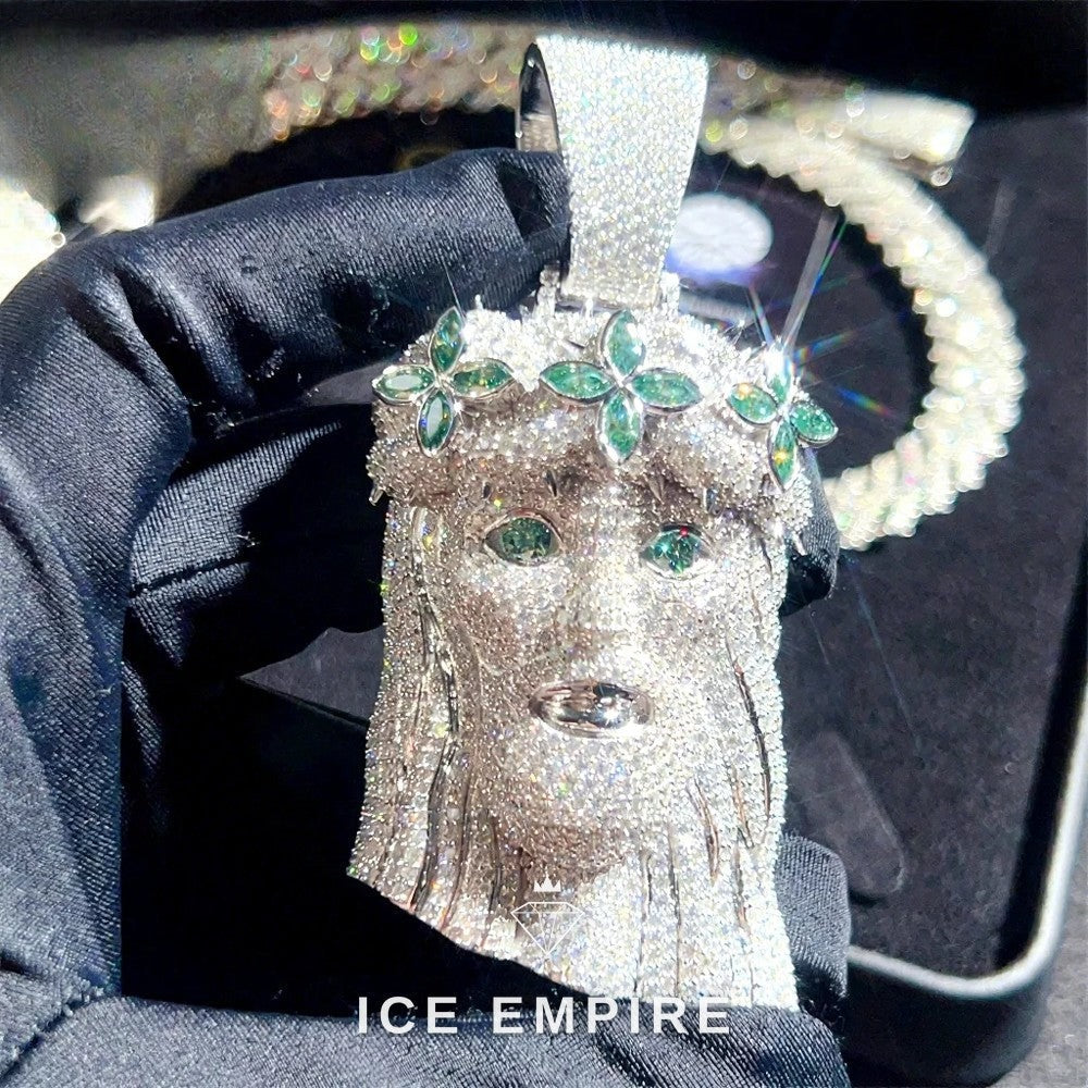 Iced Out 925 Silver Moissanite Pendant