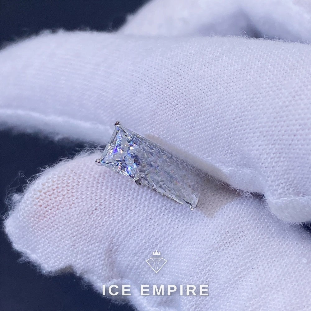 Iced Out Cluster Rose Gold Plated Moissanite Stud Earrings