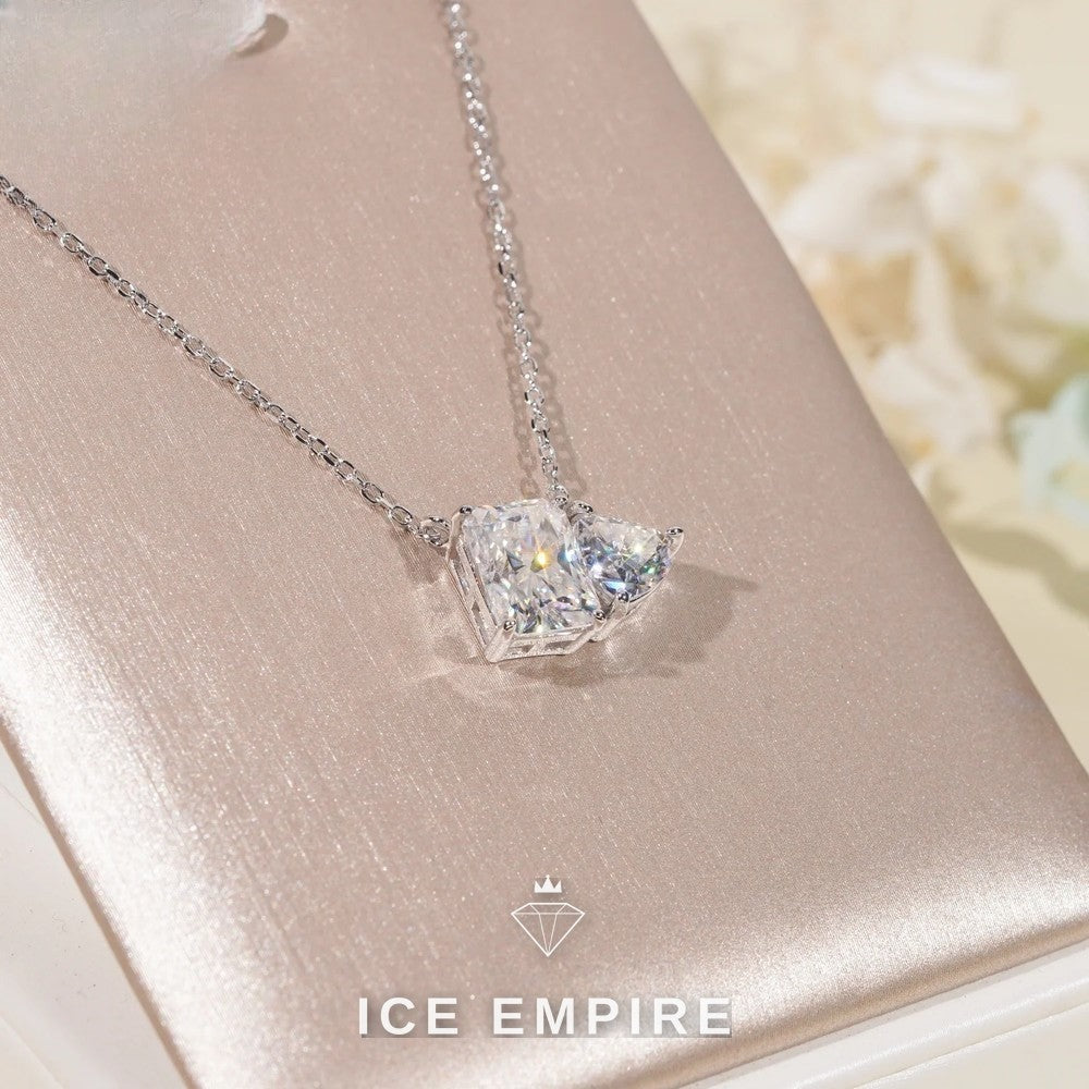 Iced Out Heart 925 Silver Moissanite Pendant